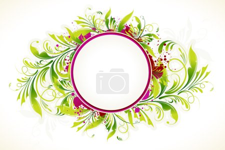 Frame with Floral Background