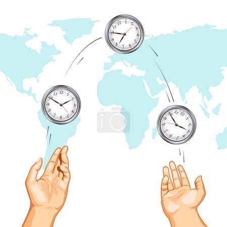 Hand Juggling Clock showing International Times