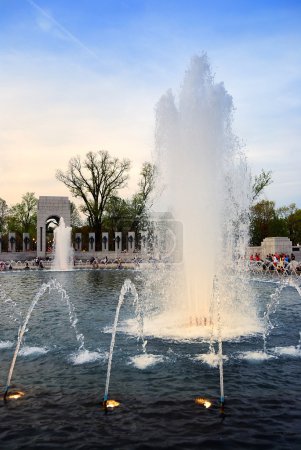 Fountain in World War II memorial, Washington DC