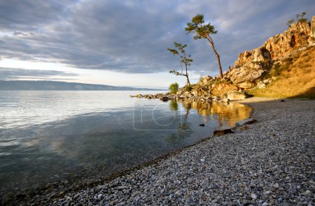 Tranquil coast of Lake Baikal. Olkhon island. Russia. Siberia.