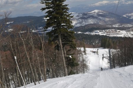 Winter sport ski lift relax