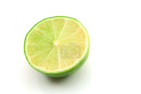 Half of lime isolated on the white background