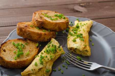 French omelette with chives