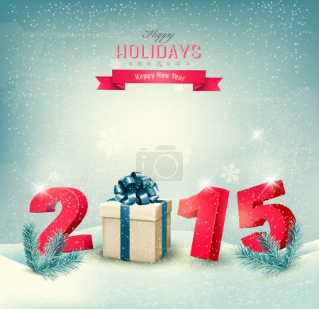 Happy new year 2015! New year design template Vector illustratio