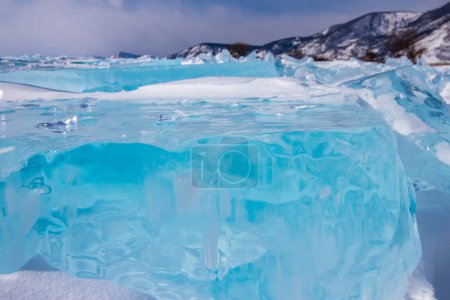Blocs of ice on Baikal lake
