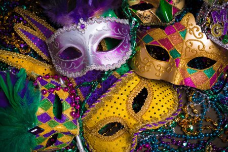 Mardi Gras Masks with beads
