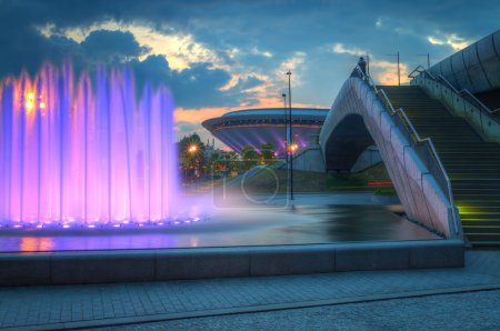 Katowice evening city view