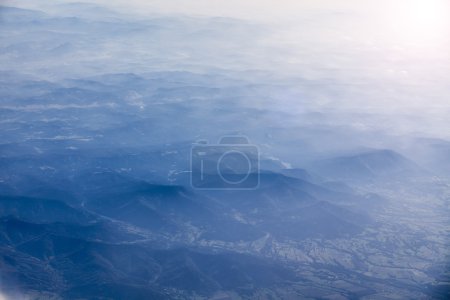 Carpathian mountains, view from plane