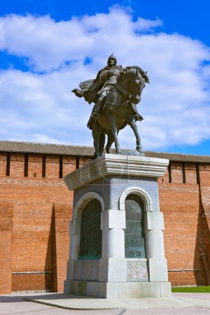 The monument to Dmitry Donskoy in Kolomna Kremlin in Moscow regi