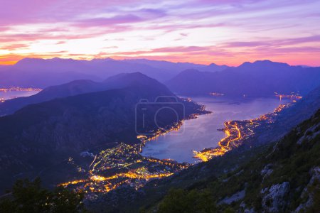 Kotor Bay on sunset - Montenegro