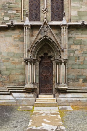 Door to cathedral in Trondheim Norway