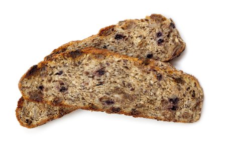 Fruit and Nut Bread Isolated