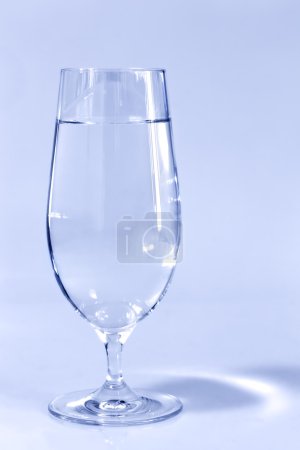 Glass of Water with Blue Tone