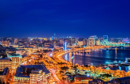 Night view of Baku