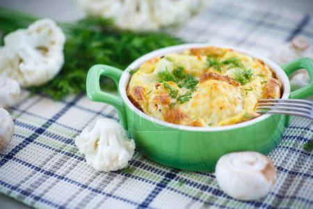 cauliflower baked with egg and cheese