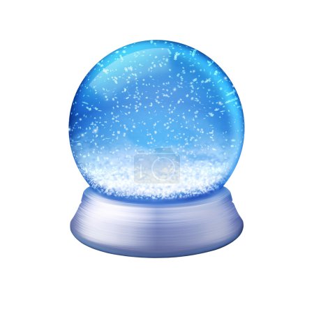 blue snow globe