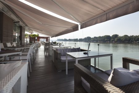 Riverside cafe terrace
