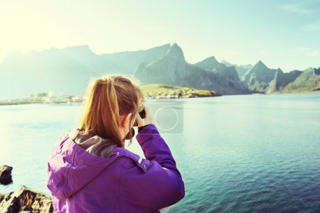 Woman traveler in Norway 