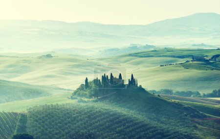 Early spring morning in Tuscany, Italy