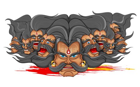 Ravana with ten heads for Dussehra