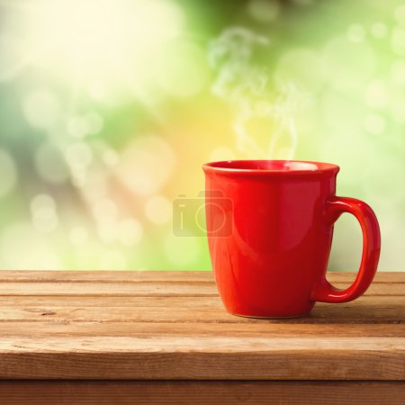 Cup over bokeh background