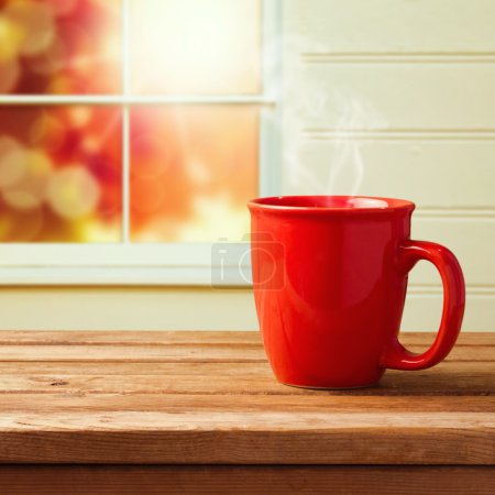 Red cup over window