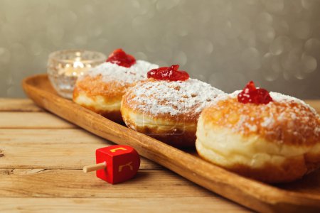 Traditional donuts for Hanukkah