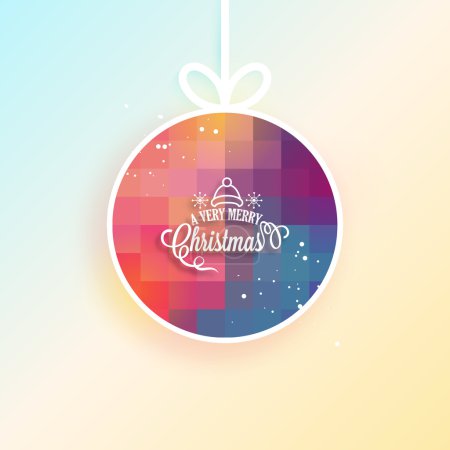 Christmas background with paper ball decoration