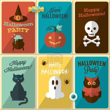Modern greeting cards for Halloween