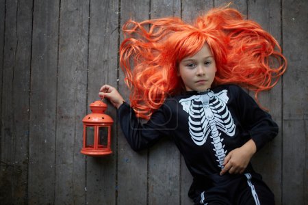 Red-haired Halloween girl