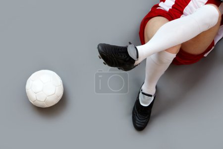 Soccer player relaxing