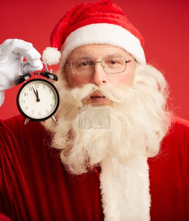 Santa with alarm clock