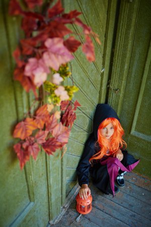 Girl in  Halloween costume