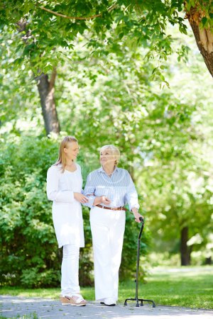 Caregiver and her senior patient