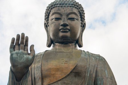 Lantau Buddha with palm facing out
