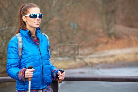 Active woman exercising outdoor