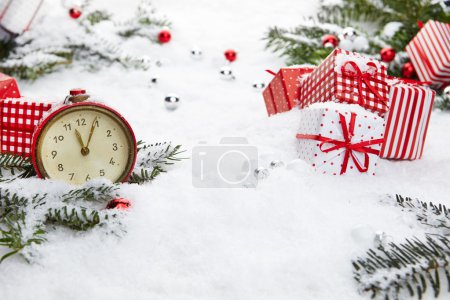Alarm clock and Christmas decorations