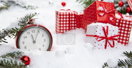 Alarm clock and Christmas decorations