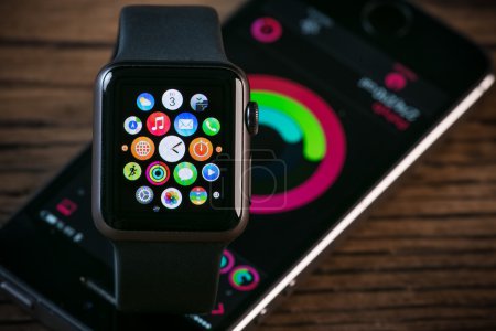 Close-up of Apple Watch.