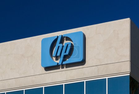 Hewlett-Packard Corporate Logo and Sign.