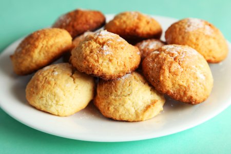 Coconut cookies on plate