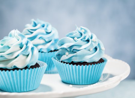 Blue birthday Cupcakes