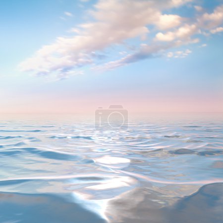 Blue sky with clouds on the sea landscape
