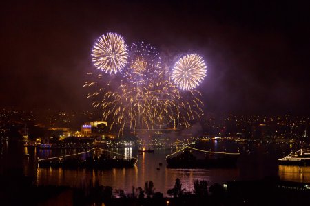 Sevastopol, Crimea - May 9, 2015: salute 70 years of the VictorySevastopol, Crimea - May 9, 2015: salute in honor of 70th anniversary of Victory Day in Sevastopol