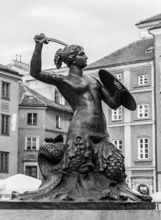 mermaid sculpture, Warsaw