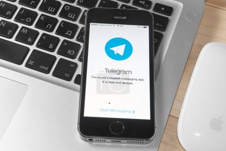 iPhone 5s with Telegram app