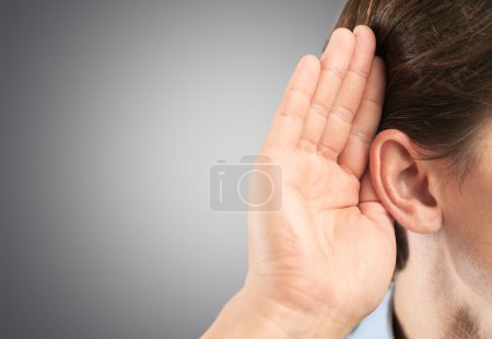 man ear listening 