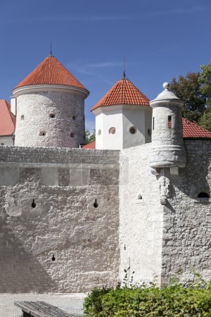 defensive wall of Pieskowa Skala Castle, near Cracow, Poland