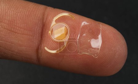 closeup photo of the implantable collamer lens ICL and intra ocu