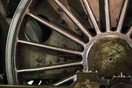 Iron wheel of the locomotive